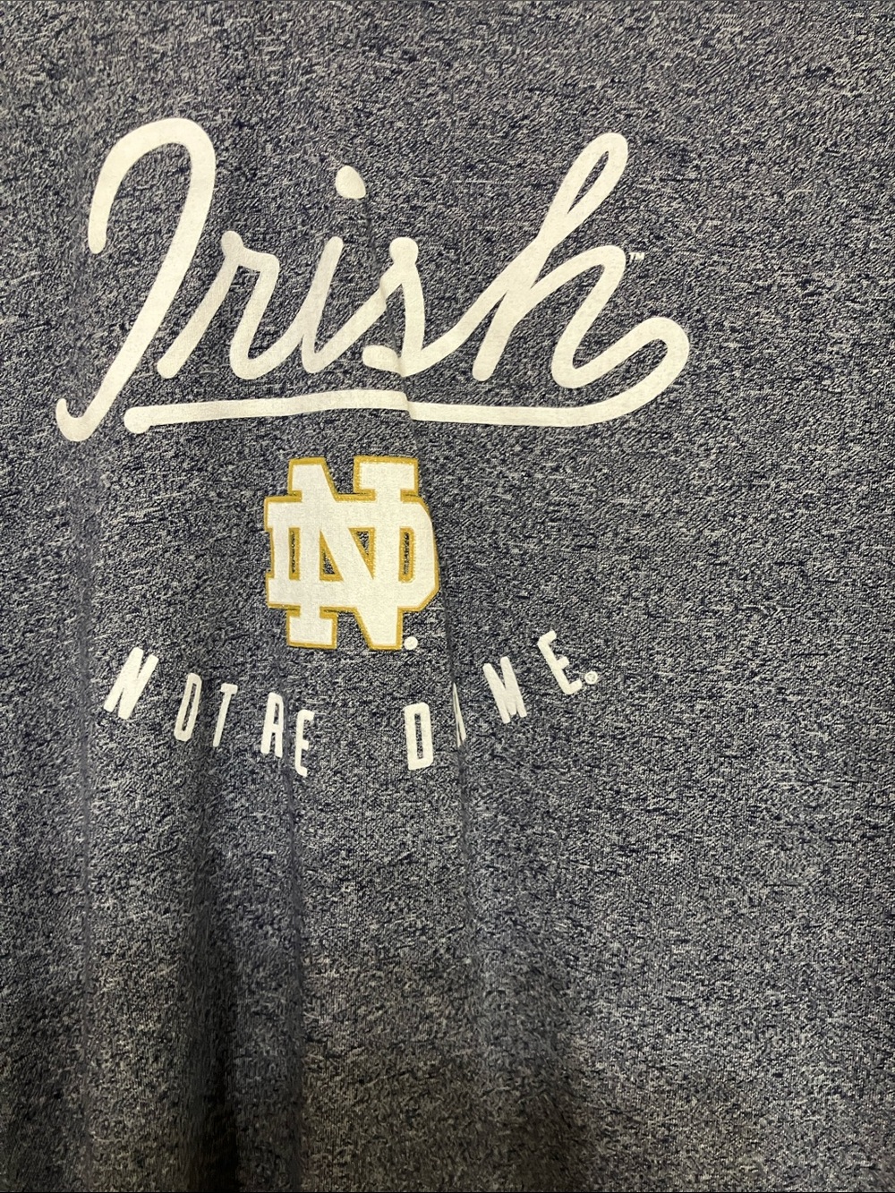 Under Armour Heathered Blue Notre Dame 'Irish' V‑Neck Tee - Picture 3 of 10